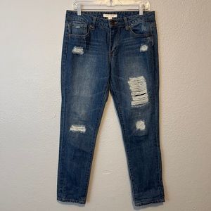 Life In Progress Jeans Women’s Size 27 Skinny Mid Rise Medium Wash Distressed